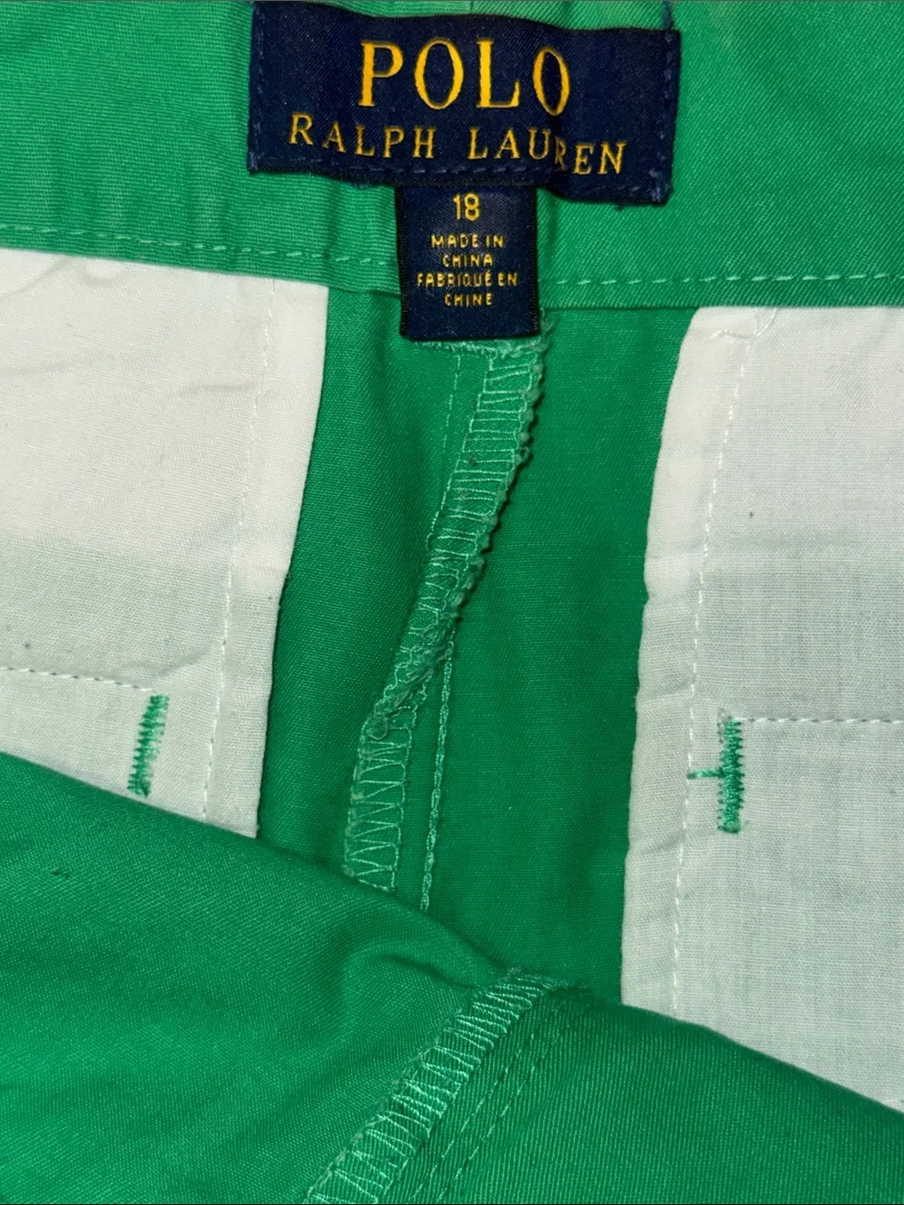Polo by Ralph Lauren Bright Green Cotton Shorts kid size 18